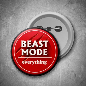 Placka Beast Mode Everything (červená)