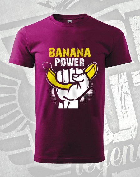 Triko Banana Power - fuchsiová