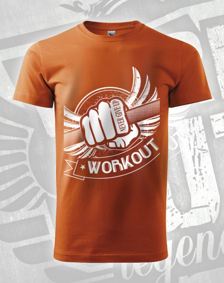 Triko Workout Fist - oranžová